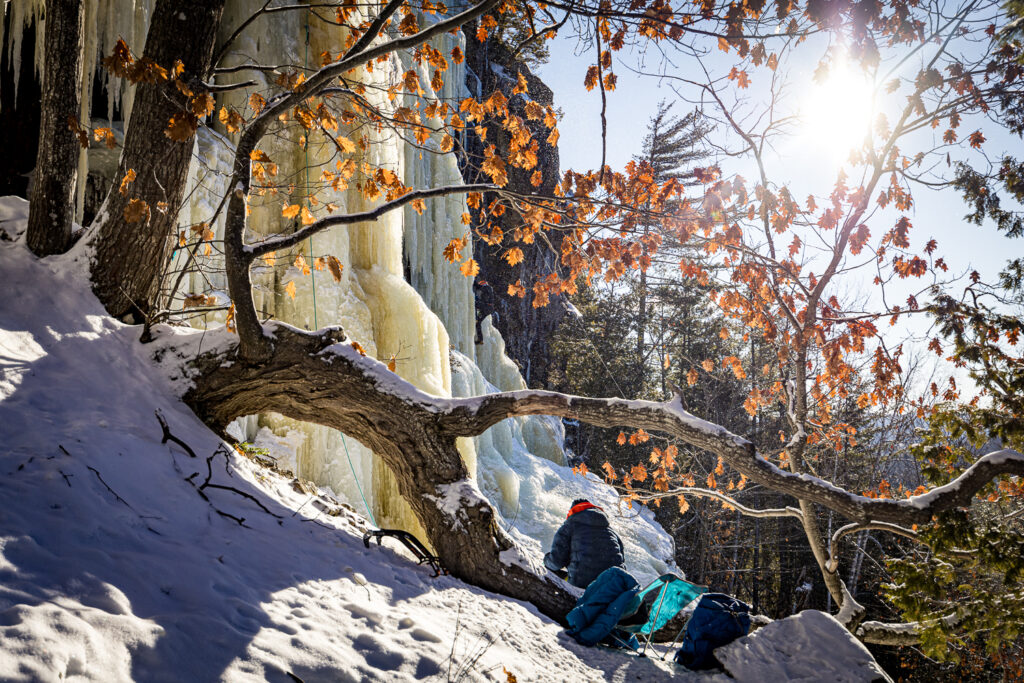 Escalade de Glace à la Montagne du Tranchant